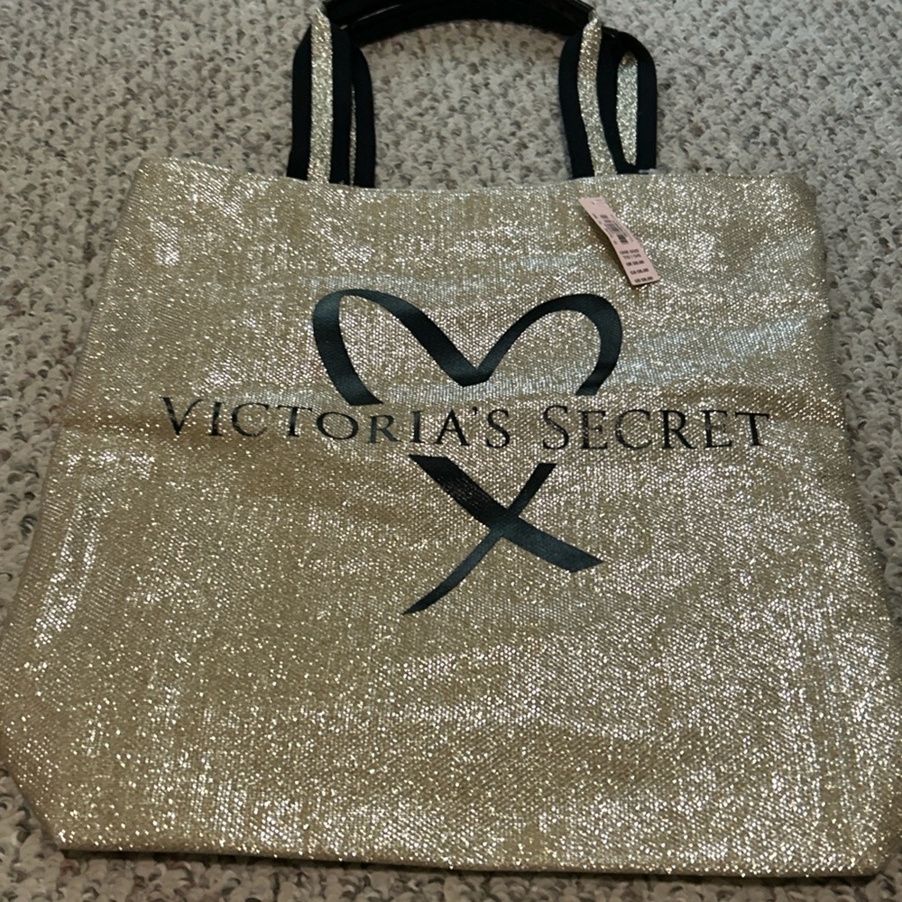 Victoria's Secret Gold Tote Bag